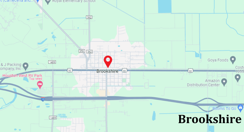 Map of Brookshire, TX