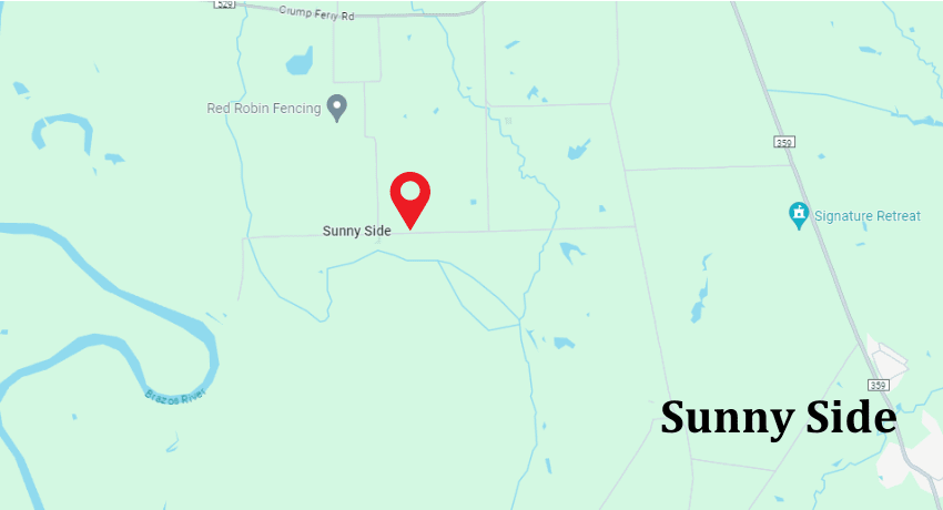 Map of Sunny Side, Texas